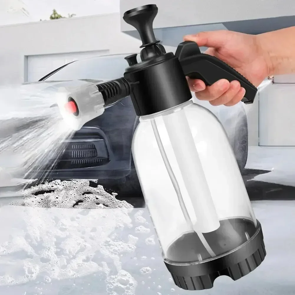 Pressure Washer Foam Gun - 2L 泡噴霧器洗車ハンドヘルド泡じょうろ空気圧噴霧器プラスチック消毒水ボトル車のクリーニングツール