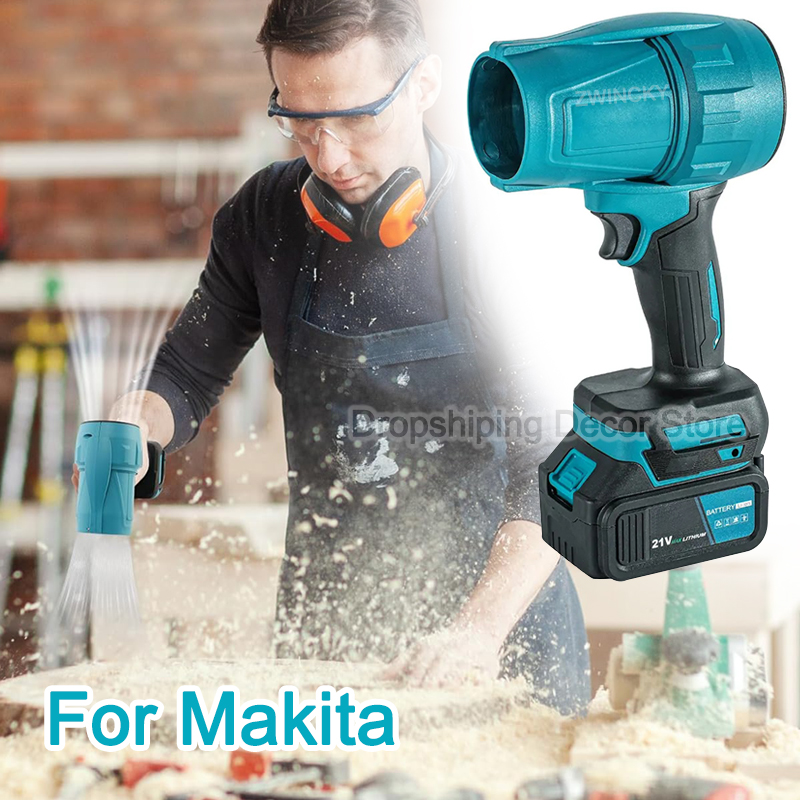 Dryer Car Blower - マキタ-電動ブラシレス送風機,リチウムイオン電池,18V,強力なポータブル電気ターボファン,車の乾燥機,リーフダストブローツール