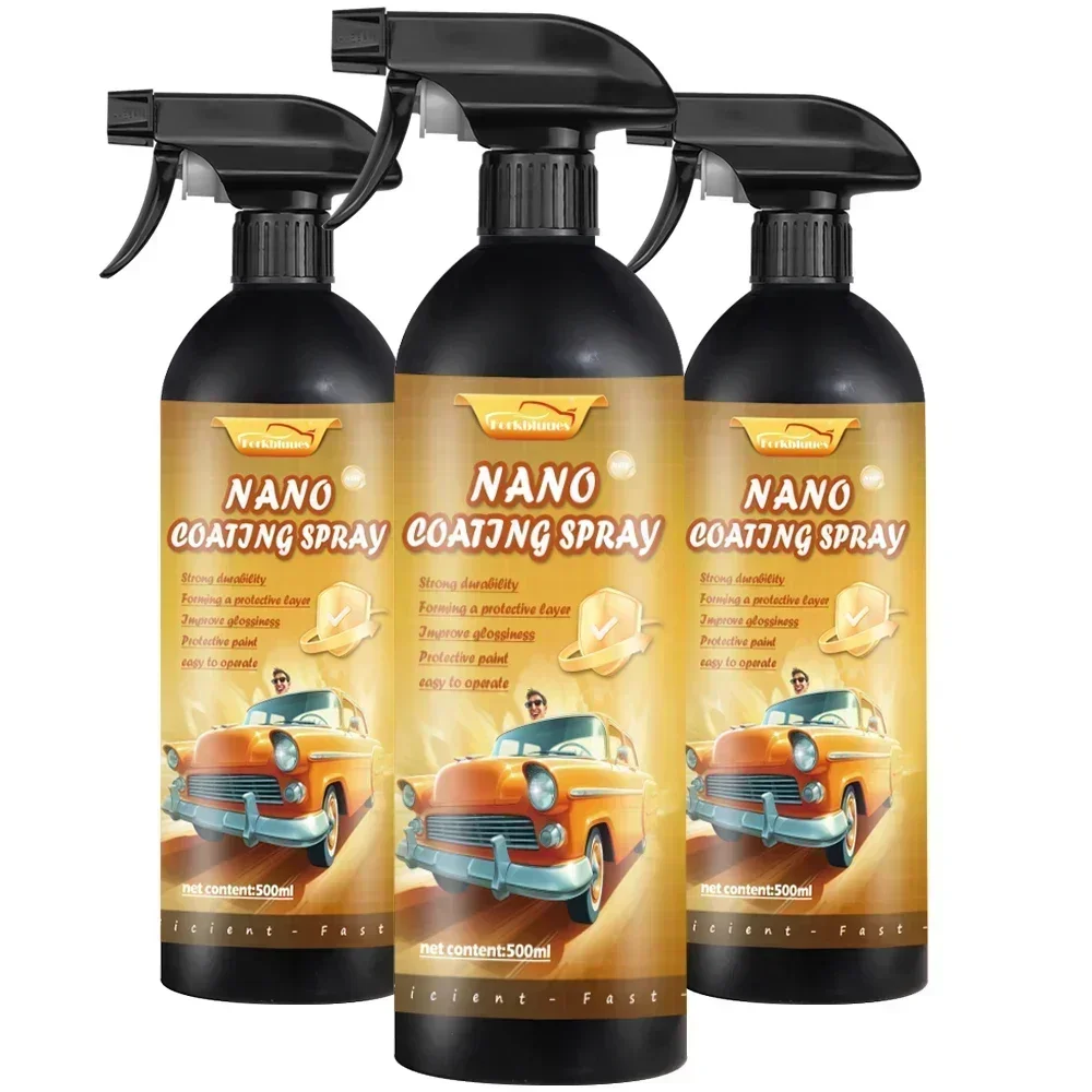 Car Wax Ceramic Coating - セラミックカーコーティング 500ML 9H ナノ液体ガラスメッキ クリスタル疎水性防水研磨ペイント硬度 車用ポリッシュワックス