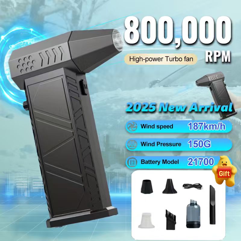 Dryer Car Blower - 800000RPM 新型X9ターボファンアップグレード充電式ブロワーブラシレスエアブロワー強力ファンポータブルダストブロワー電動ドライヤー