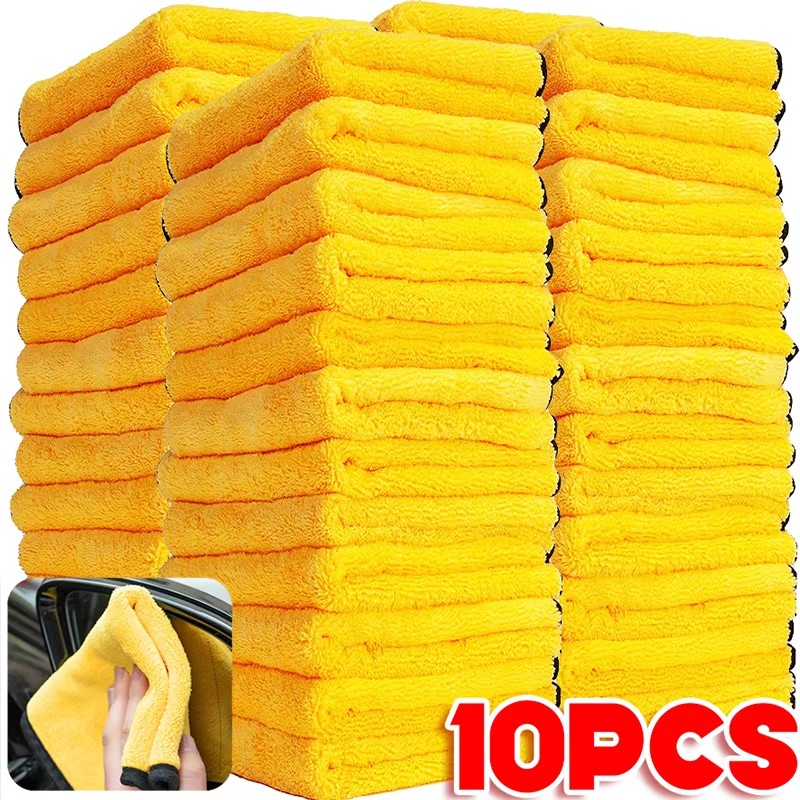 Microfiber Towel Detailing - 1/10 個マイクロファイバークリーニングタオル車のクリーニングクロスプロフェッショナルディテール車乾燥マイクロファイバータオルウォッシュタオルアクセサリー