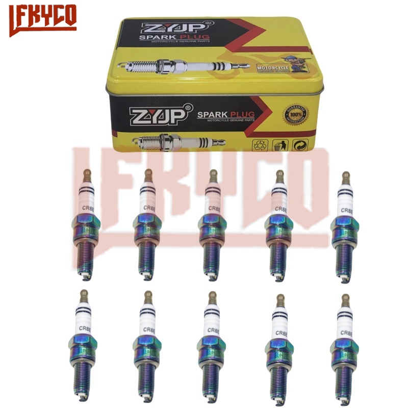 Bosch Spark Plug Iridium - Cr8eアイリディウムトーチスパークプラグ、イグニスキャキャンドル、モーターサイクル交換、10mm for Benelli、Suzuki、yama、エンボス、sparkplugキャップモト、10個