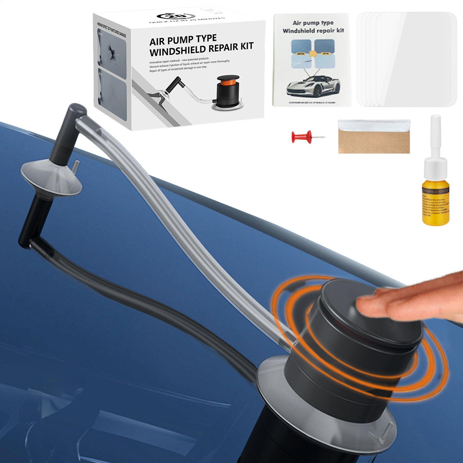 車のガラス修理キット 自動車ガラスナノ修理液 エアポンプ式  - Glass Cleaner Streak のレビューと価格