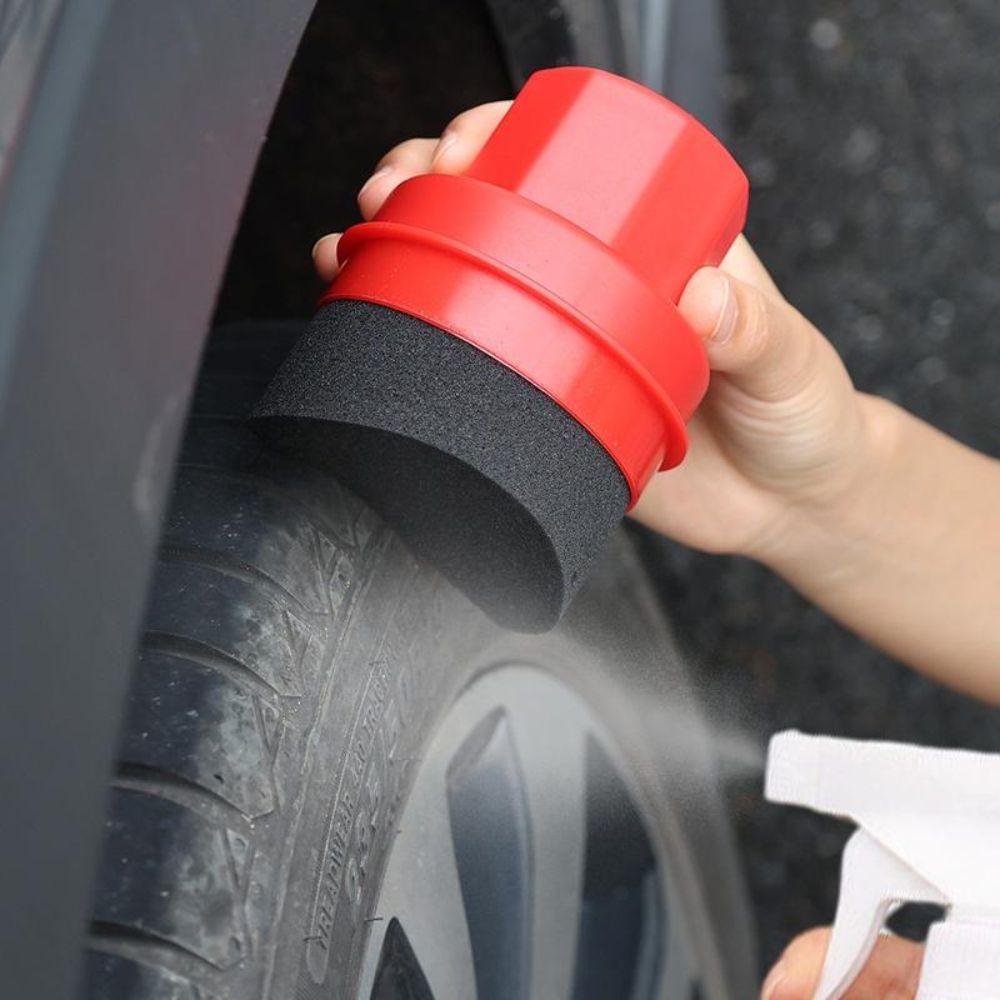 カーブ型タイヤ研磨スポンジ（カバー付き）再利用可能なオートタ - Wax Applicator Pad のレビューと価格