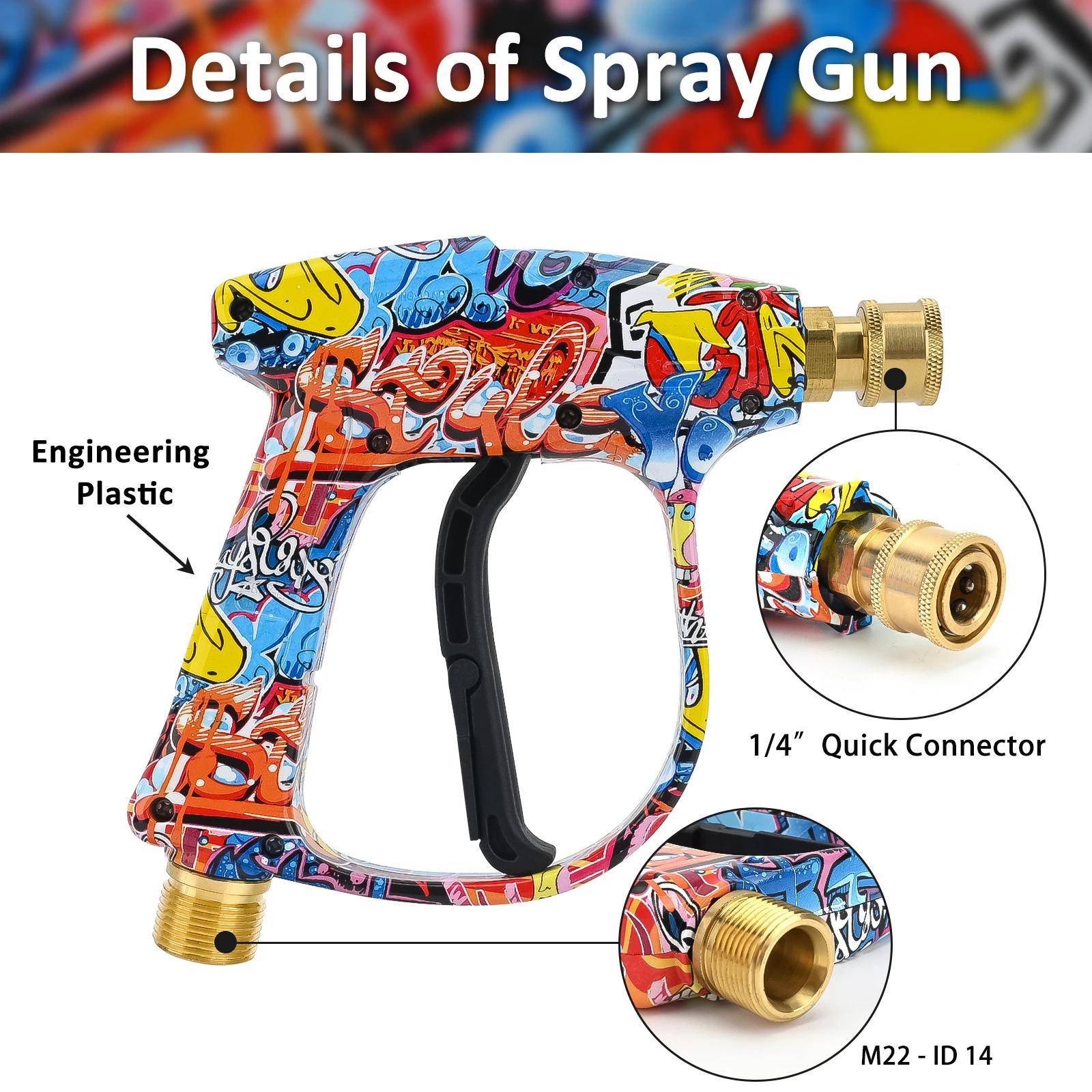 4350PSI 高圧水鉄砲 グラフィティデザイン付き、1L  - Foam Cannon Car Wash のレビューと価格