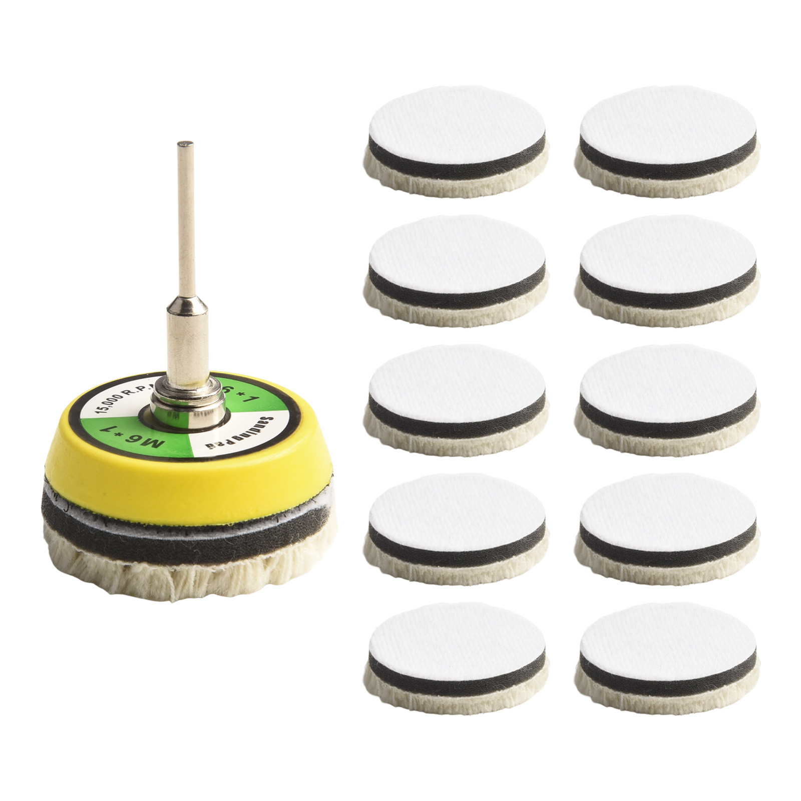 バフ研磨パッド ウール研磨パッド 11個/セット ボンネット - Polish Pad Set Buffer のレビューと価格