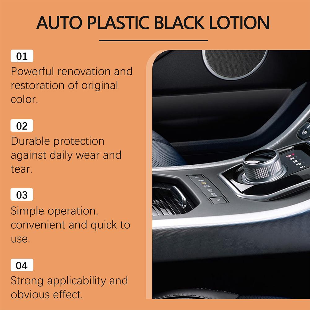 100/200ml 車用プラスチック黒色復元ローション、酸化 - Trim Restorer Plastic のレビューと価格