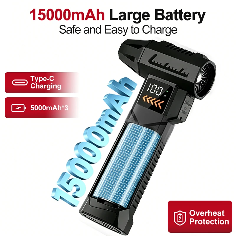 超強力2800000RPM電動ジェットブロワー コードレス圧 - Dryer Car Blower のレビューと価格