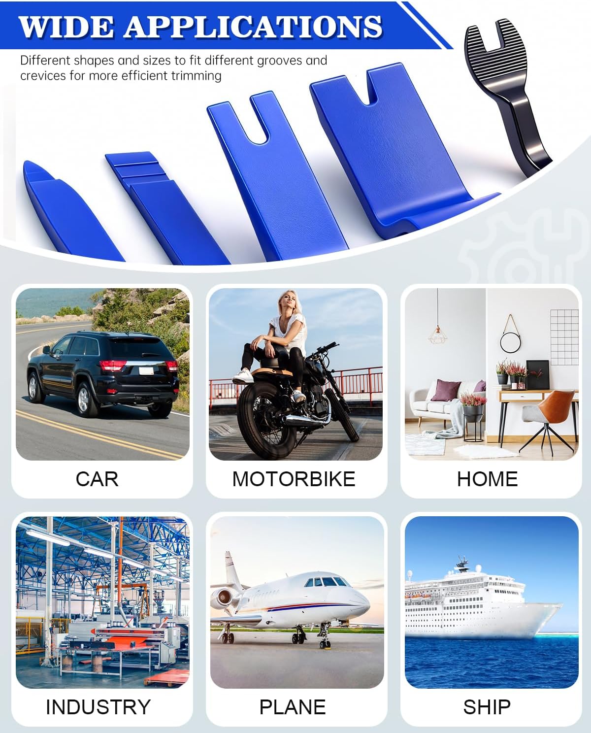 8個入り車用ハンドツールセット 車分解ツールキット ステレオ - Trim Restorer Plastic のレビューと価格