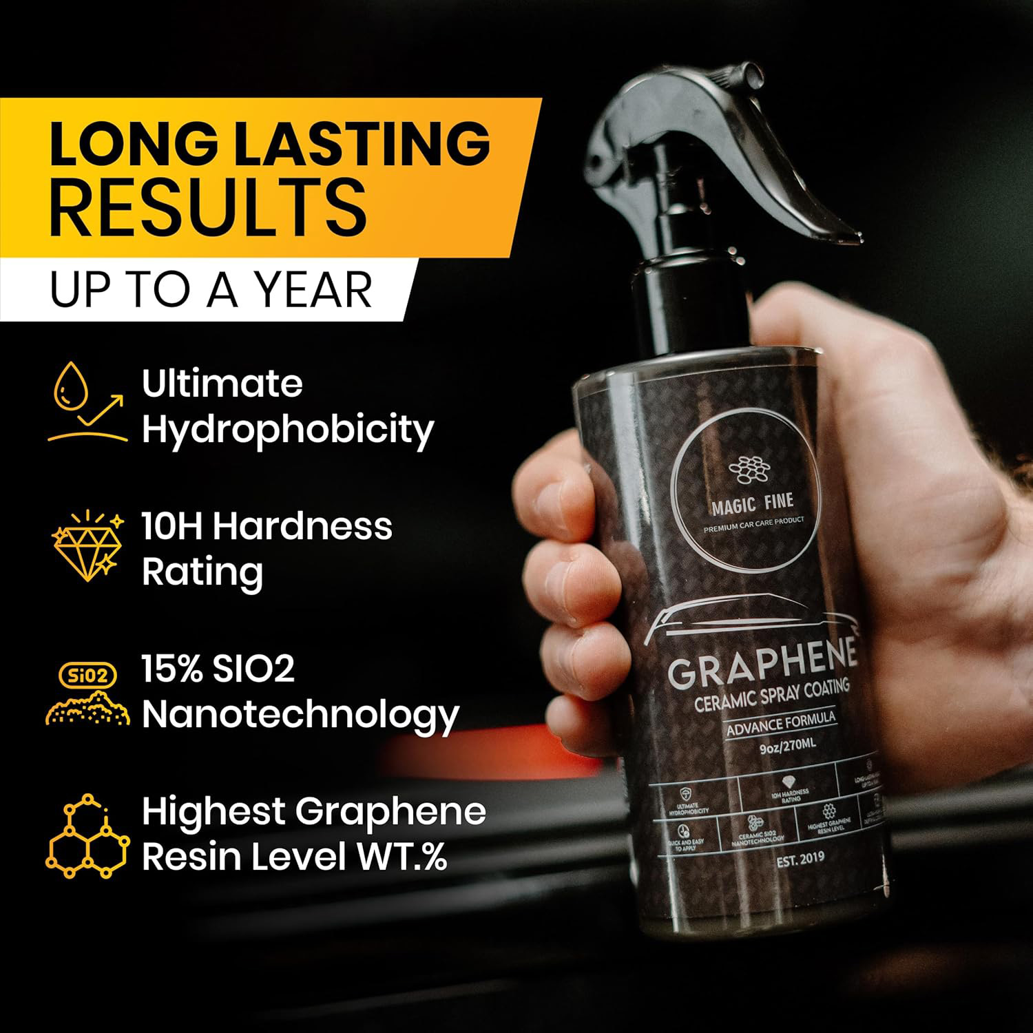 グラフェンセラミックスプレーコーティング 車・バイク用 簡単 - Car Wax Ceramic Coating のレビューと価格